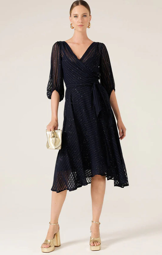 Sacha Drake - Vivienne Wrap Dress - Navy Sparkle