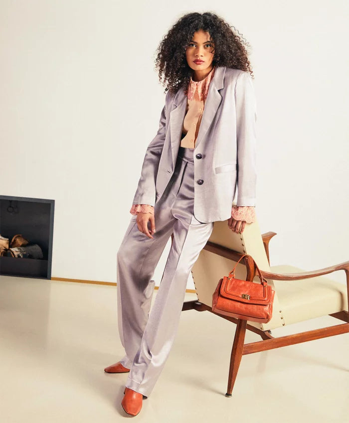 Momoni - Dayton Jacket in Satin Crepe - Lilac