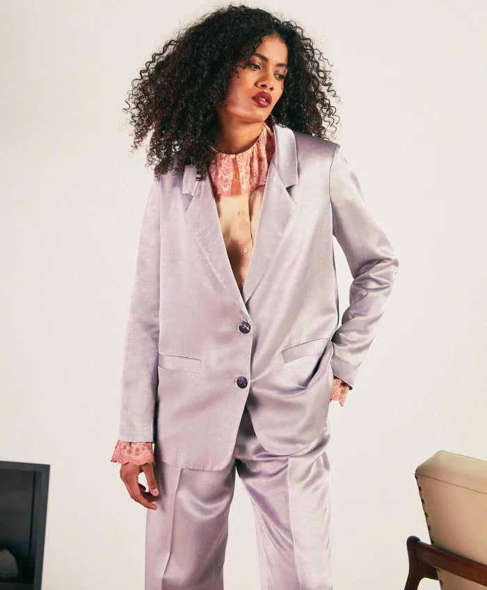 Momoni - Dayton Jacket in Satin Crepe - Lilac