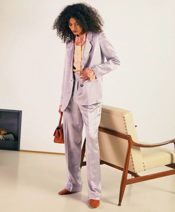 Momoni - Dayton Jacket in Satin Crepe - Lilac