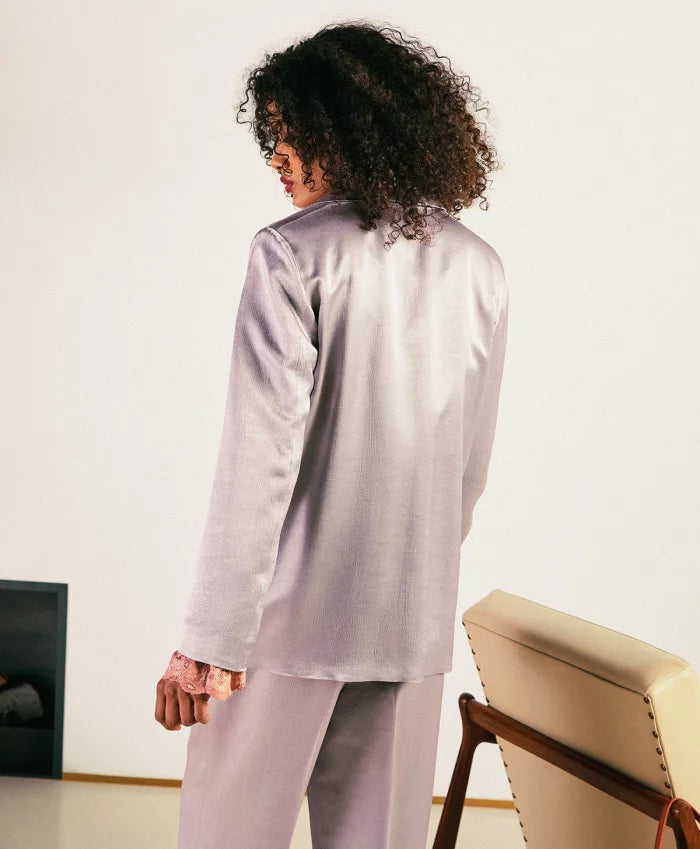 Momoni - Dayton Jacket in Satin Crepe - Lilac