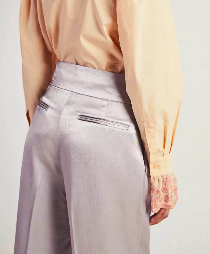 Momoni - Cristallo Pants in Satin Crepe - Lilac