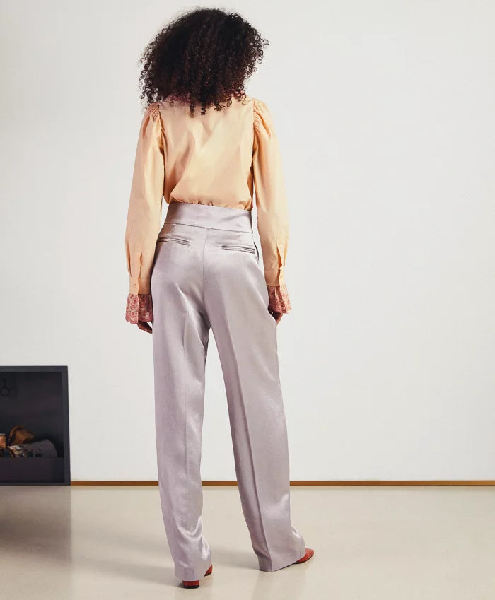 Momoni - Cristallo Pants in Satin Crepe - Lilac