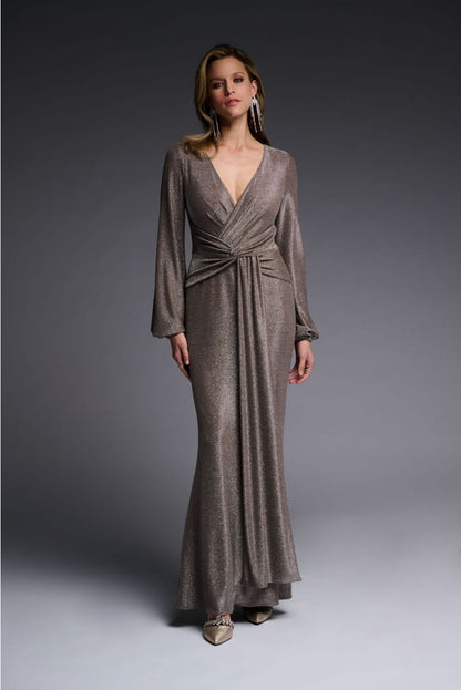 Joseph Ribkoff - Taupe Wrap Dress Style 223711
