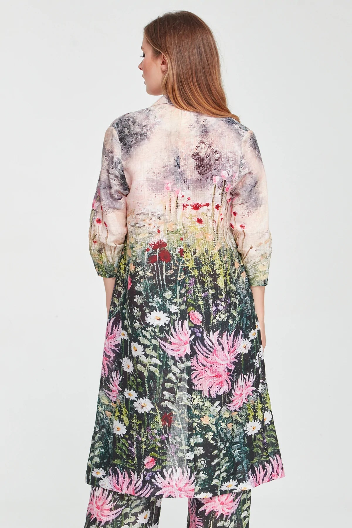 Curate - Star Duster Coat Black Floral