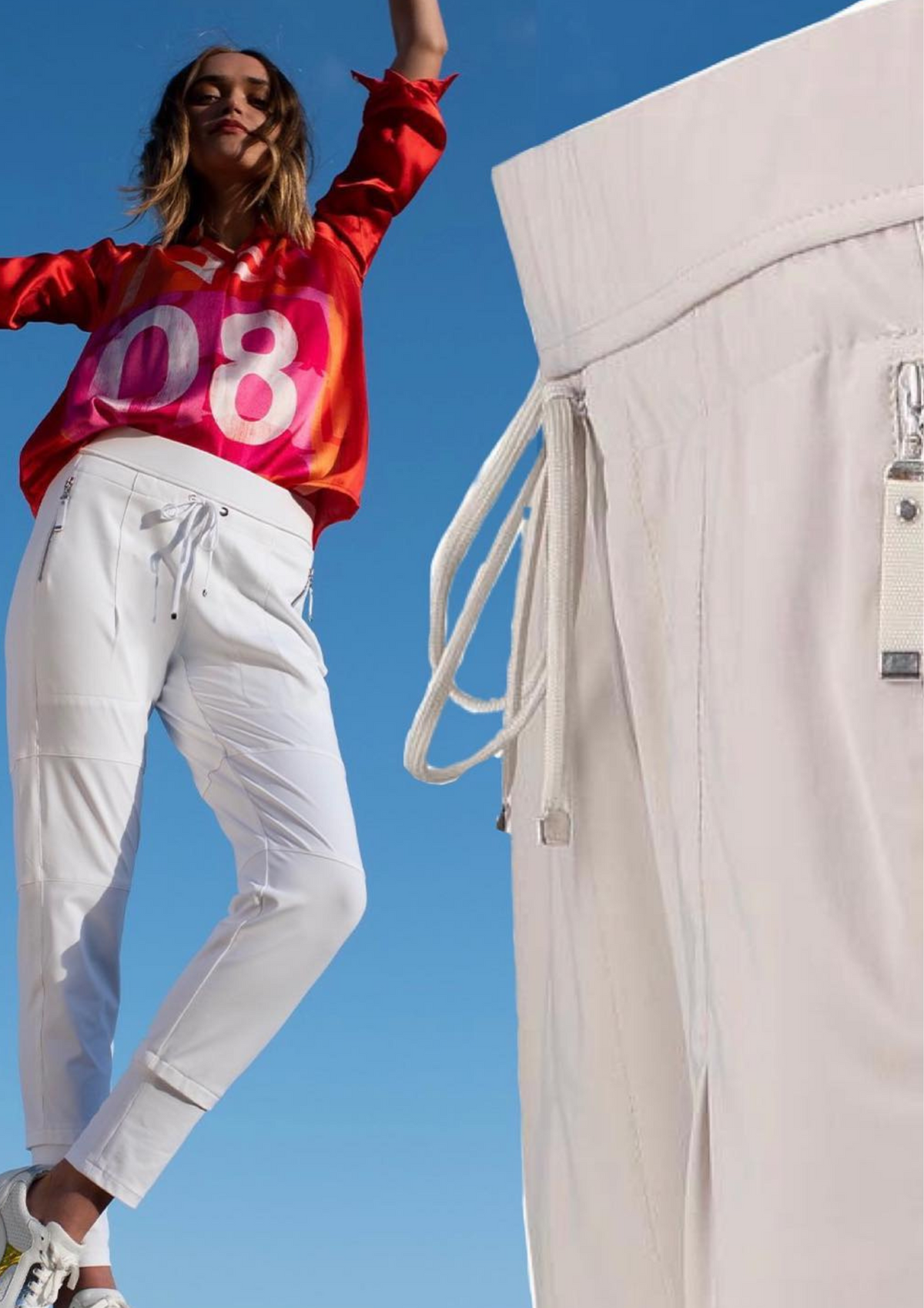 Raffaello Rossi Candy Pants White