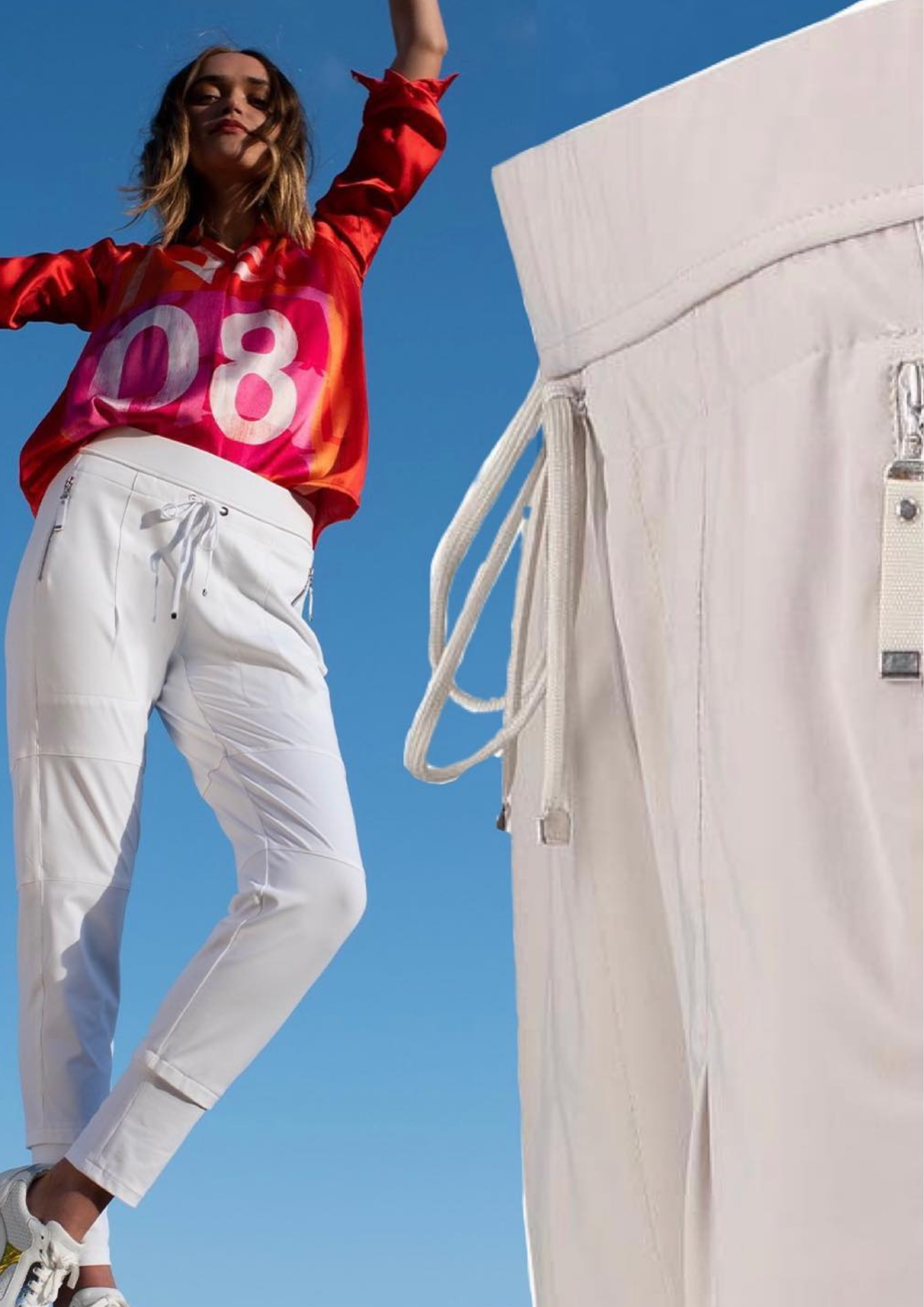 Raffaello Rossi Candy Pants White