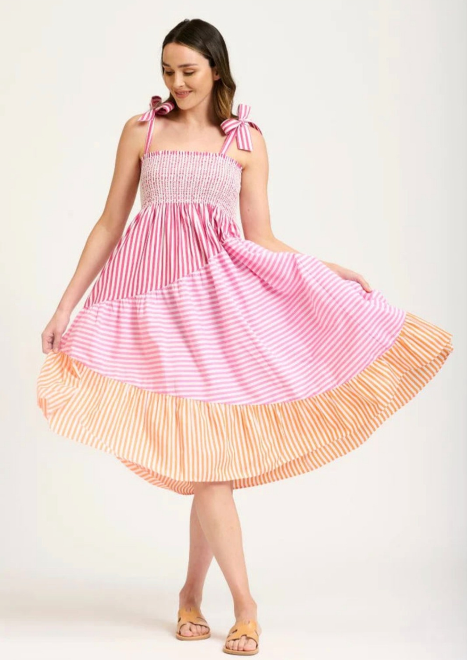 Shirty - The Tiered Skirt Dress - Fiesta Combo