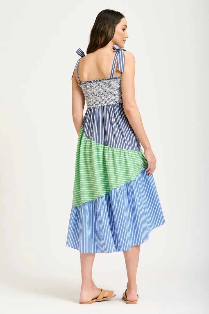 Shirty - The Tiered Skirt Dress - Azure Combo