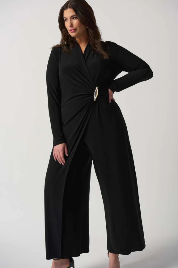 Joseph Ribkoff - Wrap Coulette Jumpsuit Black 233097
