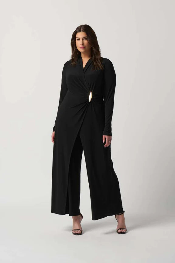 Joseph Ribkoff - Wrap Coulette Jumpsuit Black 233097